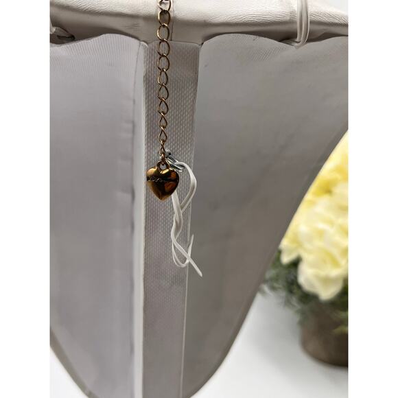 Betsey Johnson Triple Lip Kiss Pearl Polka Dot Heart Charm First Date Necklace - Picture 9 of 12